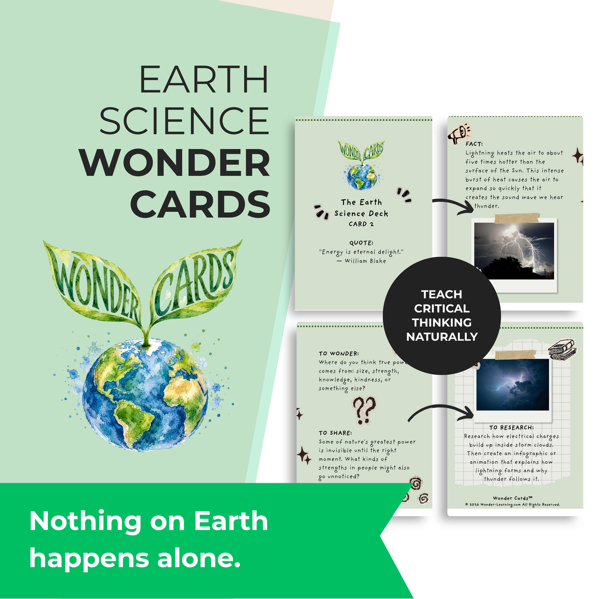 Earth Science Inquiry Cards | Weather, Geology, Climate & Critical Thinking