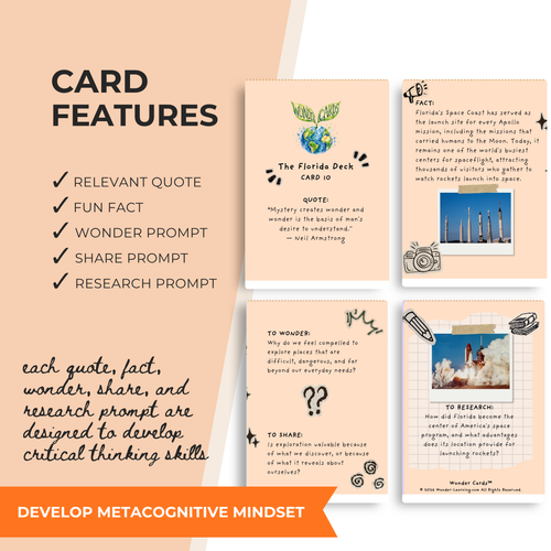 Florida Inquiry Cards | History, Science & Critical Thinking | Wonder Cards