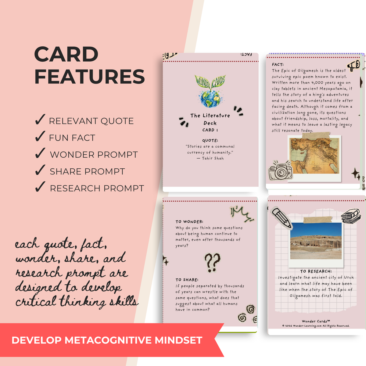 Literature Inquiry Cards | Literary Analysis, Discussion & Critical Thinking