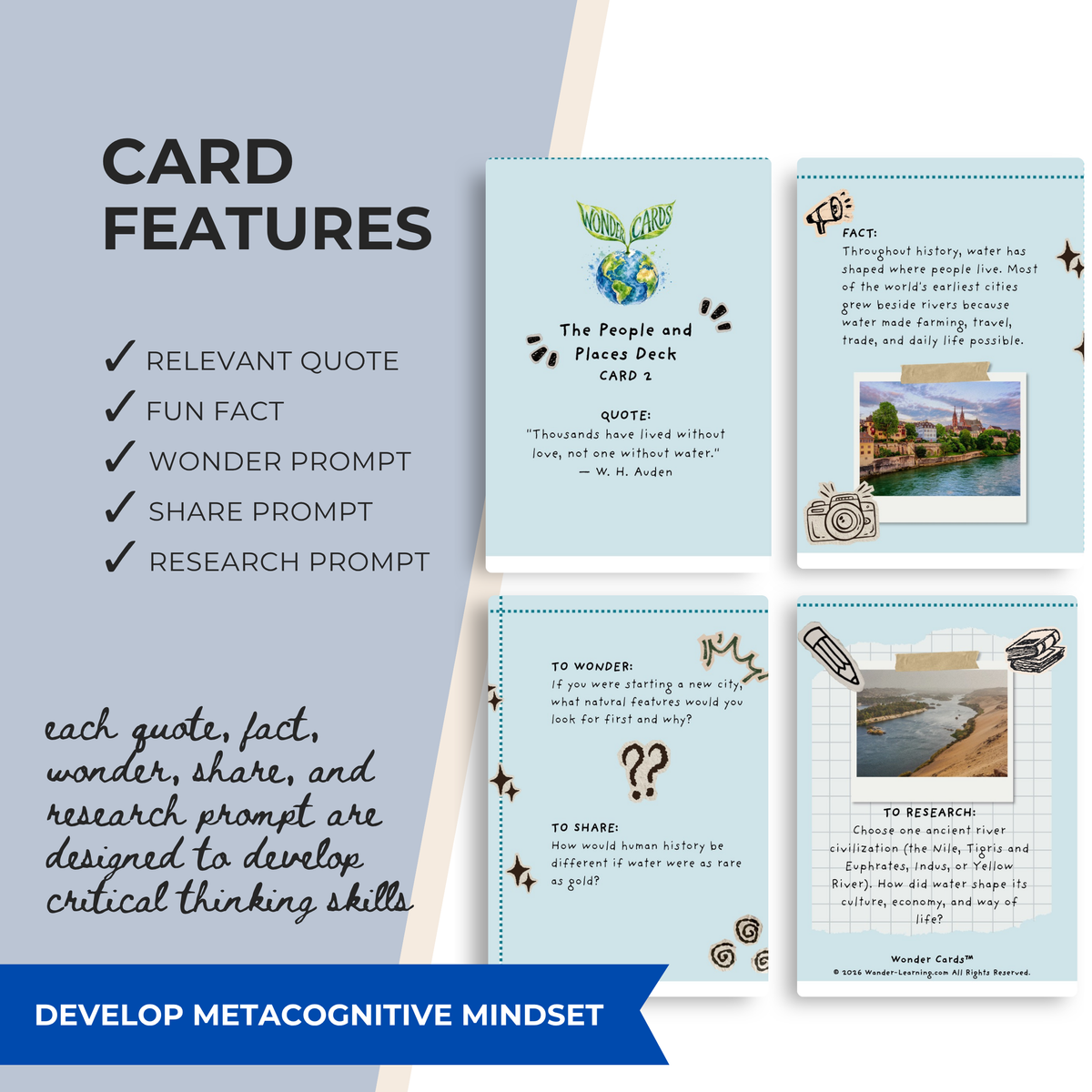 Geography Inquiry Cards | Maps, Migration, Culture & Global Connections
