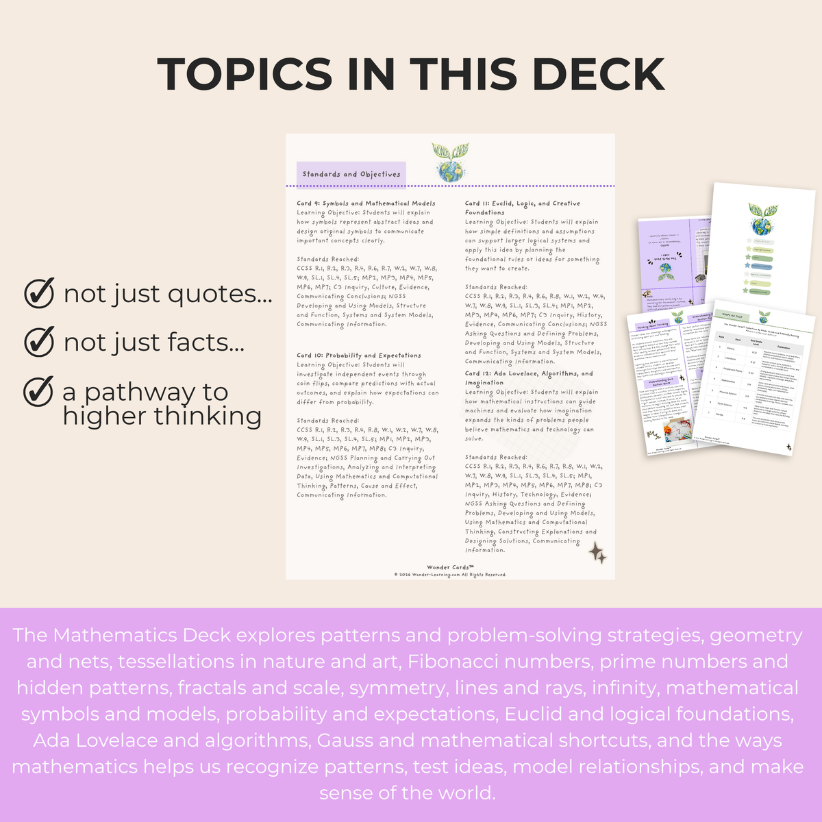 Math Inquiry Cards | Patterns, Problem Solving, Geometry & Mathematical Thinking