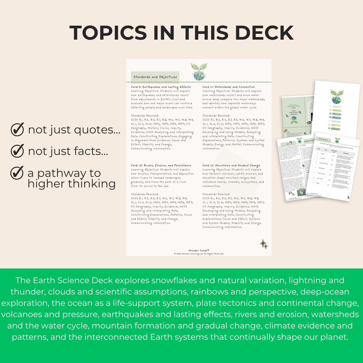 Earth Science Inquiry Cards | Weather, Geology, Climate & Critical Thinking