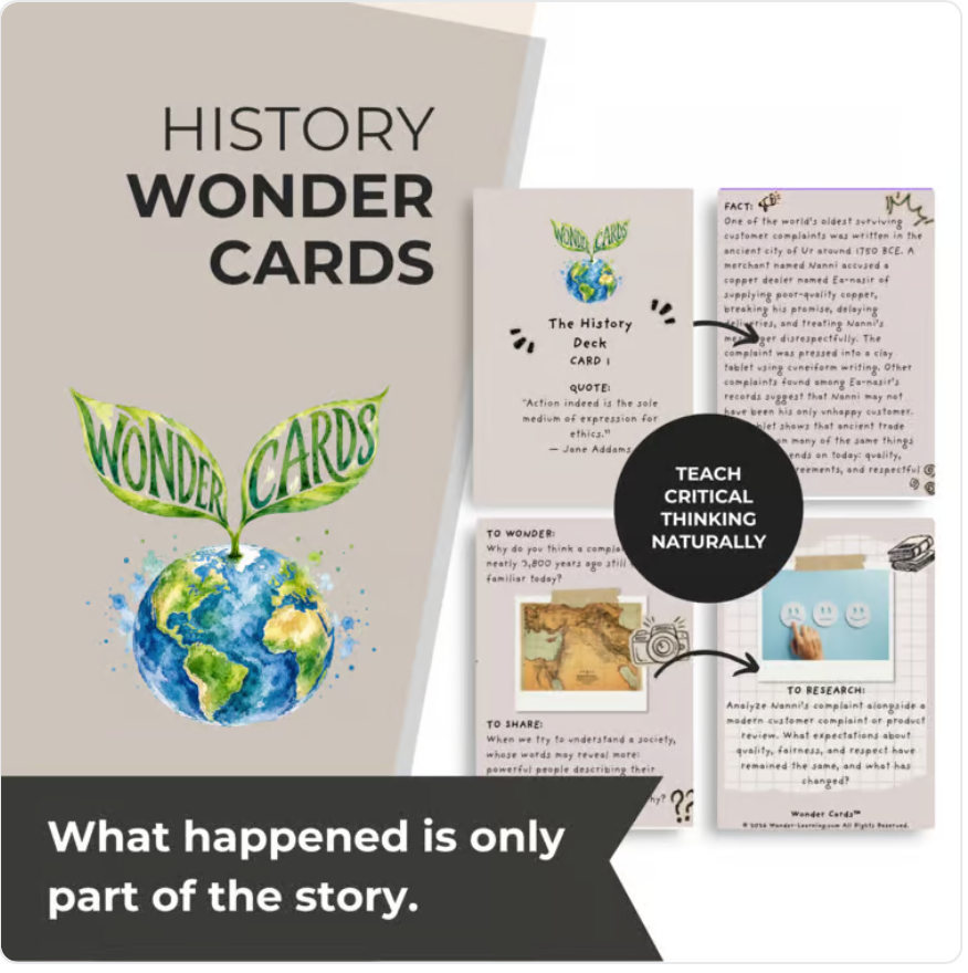 History Inquiry Cards | Historical Thinking, Evidence, Discussion & Research
